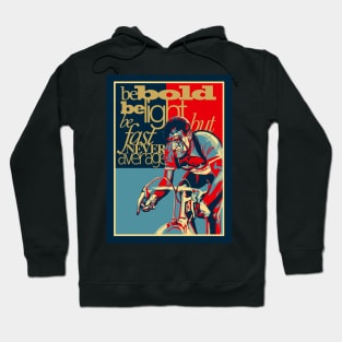 Retro Cycling Print Poster Hard as Nails Hoodie